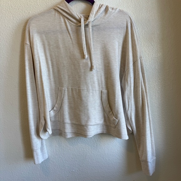 GAP Tops - GAP Soft Oatmeal Lightweight Hoodie Size Small Neutral Minimal